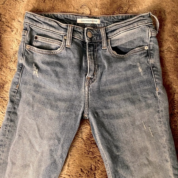Calvin Klein Mid Waist Skinny Fit Jeans - Picture 5 of 7